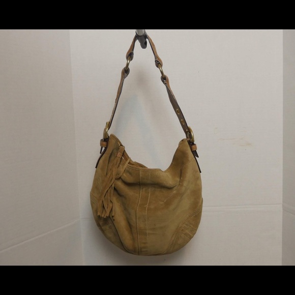 Coach Handbags - Coach Beige Suede Hobo Shoulder Bag F06S-8A16 Coach Handbags - Coach Beige Suede Hobo Shoulder Bag F06S-8A16